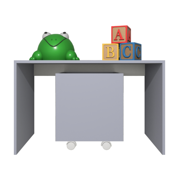 Mesa Organizadora De Brinquedos Infantil 1 Baú 100% Mdf Planc