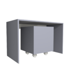 Mesa Organizadora De Brinquedos Infantil 1 Baú 100% Mdf Planc