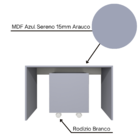 Mesa Organizadora De Brinquedos Infantil 1 Baú 100% Mdf Planc