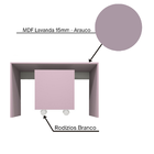 Mesa Organizadora De Brinquedos Infantil 1 Baú 100% Mdf Planc