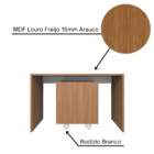 Mesa Organizadora De Brinquedos Infantil 1 Baú 100% Mdf Planc