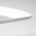 Mesa Oval 4 Lugares 1,4m Tampo Vidro E Mdf Tiê Cabecasa Madei