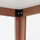 Mesa Oval 4 Lugares 1,4m Tampo Vidro E Mdf Tiê Cabecasa Madei