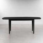 Mesa Oval 6 Lugares 1,8m Tampo Mdf Tiê Cabecasa Madeiraorigin