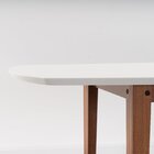 Mesa Oval 6 Lugares 1,8m Tampo Mdf Tiê Cabecasa Madeiraorigin