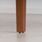 Mesa Oval 8 Lugares 2,0m Tampo Vidro E Mdf Tiê Cabecasa Madei