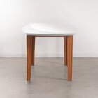 Mesa Oval 8 Lugares 2,0m Tampo Vidro E Mdf Tiê Cabecasa Madei