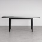 Mesa Oval 8 Lugares 2,0m Tampo Vidro E Mdf Tiê Cabecasa Madei