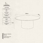 Mesa Oval Design Moderno 160cm X 90cm Base Em Madeira Maciça