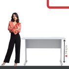 Mesa P/ Escritório 121x61 Pandin Maxxi - Cinza