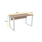 Mesa P/ Escritório 134x60 Pandin P25tub - Naturalle/branco