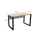Mesa P/ Escritório 134x60 Pandin P25tub - Nogueira/preto