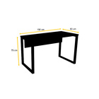 Mesa P/ Escritório 150x60 Pandin P25tub - Preto