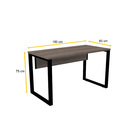 Mesa P/ Escritório 150x60 Pandin P25tub - Walnut/preto