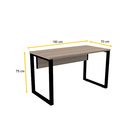 Mesa P/ Escritório 150x70 Pandin P25tub - Naturalle/preto