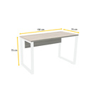 Mesa P/ Escritório 150x70 Pandin P25tub - Nogueira/branco