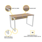 Mesa P/ Escritório 170x70 Pandin P25tub - Naturalle/branco