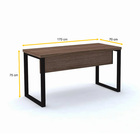 Mesa P/ Escritório 170x70 Pandin Pe40tub - Walnut