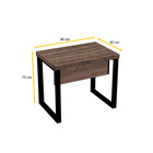 Mesa P/ Escritório 90x60 Pandin Pe40tub - Walnut