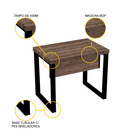 Mesa P/ Escritório 90x60 Pandin Pe40tub - Walnut