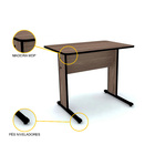 Mesa P/ Escritório 92x61 Pandin Maxxi - Walnut/preto