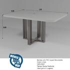 Mesa Paola 120x80 Mdf/vidro Bom Pastor