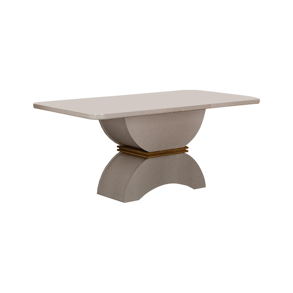 Mesa Para 06 Cadeiras Atenas 1,60m Leifer Moveis Off White-fr