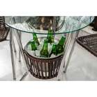 Mesa Para Área Externa Com Tampo De Vidro Redonda Alegro Alum