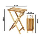 Mesa para Churrasco Desmontável 82x58x38cm Stolf