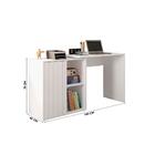 Mesa Para Computador 140cm Branco Tech Caemmun