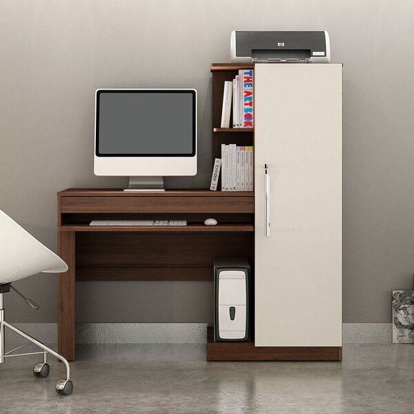 Mesa Para Computador 1 Armário E Prateleira Office Valdemóvei