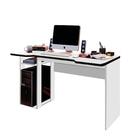 Mesa Para Computador 1 Prateleira 136 Cm Branco Preto Office