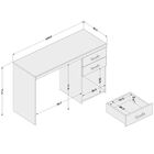 Mesa Para Computador 2 Gavetas Afrodite Branco Bp - Politorno