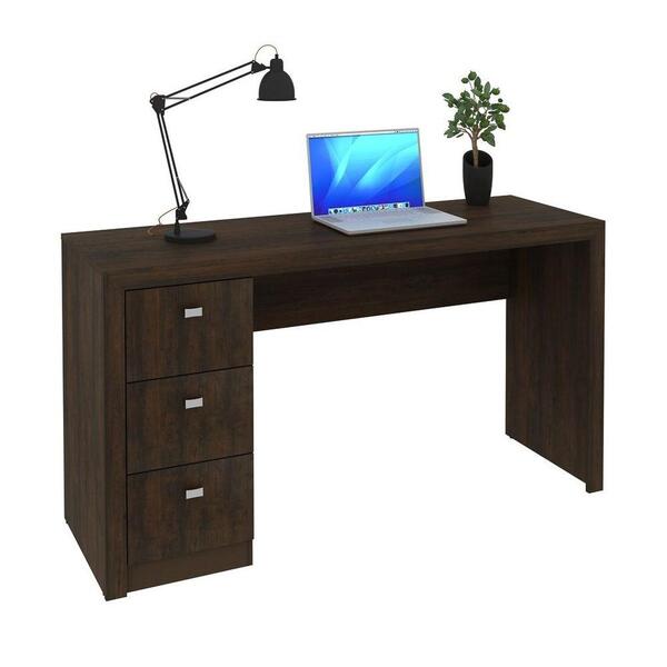 Mesa Para Computador 3 Gavetas Me4102 Rústico