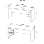 Mesa Para Computador 3 Gavetas Tecno Mobili Me4113