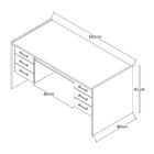 Mesa Para Computador 6 Gavetas 100% Mdf 1291 Branco - Foscari