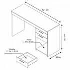 Mesa Para Computador Com 2 Gavetas Office 121 Cm