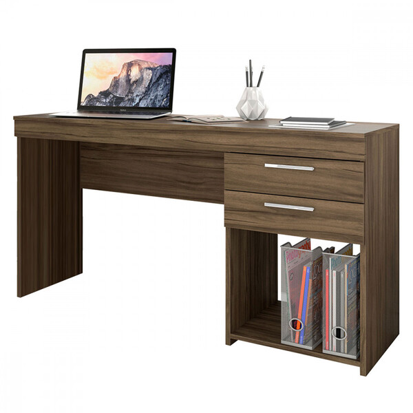 Mesa Para Computador Com 2 Gavetas Office 121 Cm