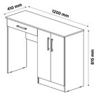 Mesa Para Computador Com 2 Portas 1 Gaveta Space Patrimar