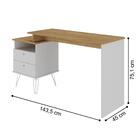 Mesa Para Computador Com Dupla Montagem Bilbao Olmo Branco