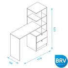 Mesa Para Computador Com Estante Bc 72 Office – Brv Móveis -