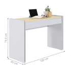 Mesa Para Computador Com Gavetas Austin Branco Tauari