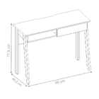 Mesa Para Computador Com Gavetas Mandy Preto Noce