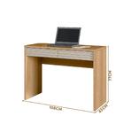 Mesa Para Computador Com Gavetas Ripadas Carvalho Off White C