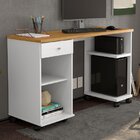 Mesa Para Computador Com Nicho Million 1 Gaveta 125cm Branco