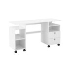 Mesa Para Computador Com Rodízios – C215 Branco Brilho - Dall