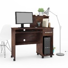 Mesa Para Computador Com Rodízios Studio - Noce