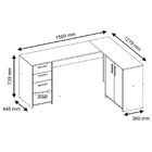 Mesa Para Computador De Canto 2 Gavetas Office Notável Móveis