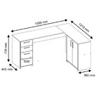Mesa Para Computador De Canto 2 Gavetas Office Notável Móveis