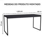 Mesa Para Computador Diretor 1,20 Preto
